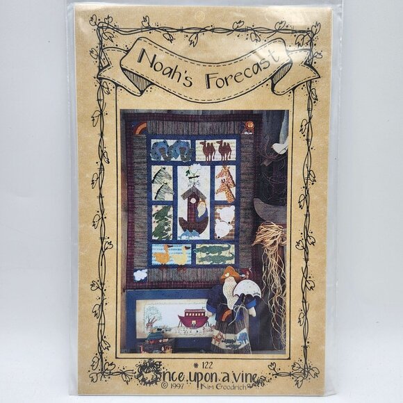 Once Upon A Vine Noahs Forecast Quilt Doll Pattern 1997 Sewing Craft - Picture 1 of 2